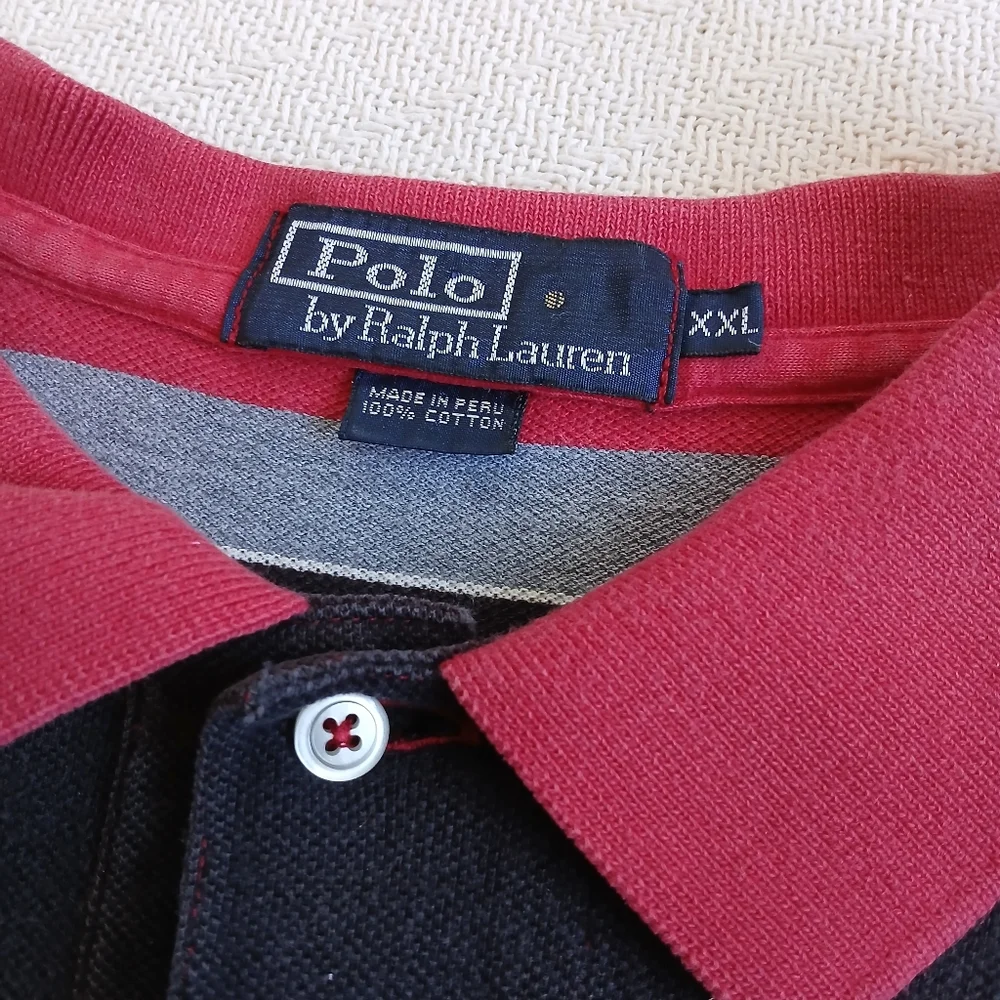 polo ♡ ralph lauren striped vintage polo short sleeve shirt mens xxl ivy retro